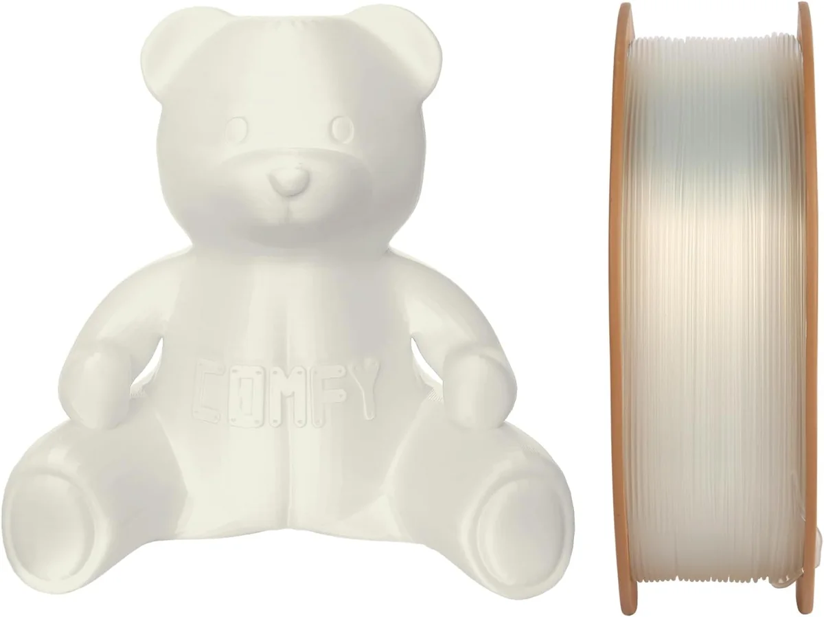 Bílý CARBON PETG filament a ukázkový vytištěný model
